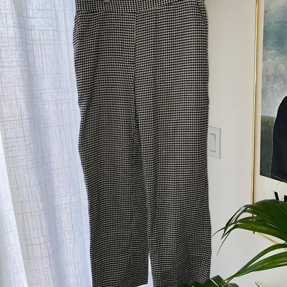 ZARA Basics straight leg houndstooth pants - Picture 2 of 5
